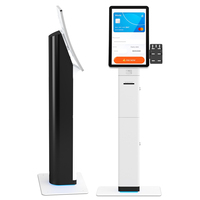 Quiosco de pago y pedidos de autoservicio todo en uno con pantalla táctil curvada de 23,6 pulgadas de pie OEM ODM con SDK y software gratuito