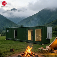 Cogsun Maison Conteneur Moderne de Luxe en Acier avec Cuisine et Salle de Bain, Maison Mobile Préfabriquée, Garantie 1 An