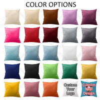 Polyester velours personnalisé imprimé Logo 45*45cm taie d'oreiller Sublimation housses de coussin Sublimation blanc taie d'oreiller