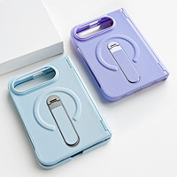 Étui de téléphone de luxe en cuir texturé magnétique avec béquille et protection d'écran intégrée pour Apple iPhone Duo pliable anti-chute