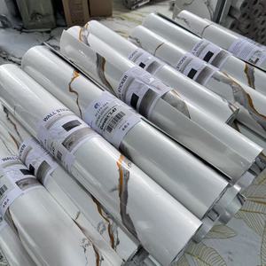 Painéis de Parede Modernos Fonjue, Placas Flexíveis de PVC UV, Folha de Mármore, Painel Plástico para Decoração de Interiores - Product Image 4