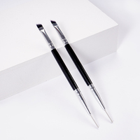 Pinceau à sourcils professionnel double embout ultra-fin et pinceau à cils super fin pour sourcils