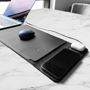 Funda para Portátil 4 en 1 Impermeable para Portátiles de 13/14 Pulgadas con Carga Inalámbrica para Teclado, Ratón y Escritorio - Product Image 2