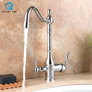 Chất lượng cao 3-Way đôi xử lý bồn rửa nhà bếp Vòi tap đen sơn nóng lạnh lọc nước cho khách sạn duy nhất xử lý - Product Image 5