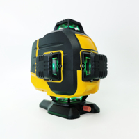 Niveau laser vert auto-nivelant 16 lignes avec base rotative, outil de mesure pour la construction
