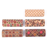 Étui à lunettes en liège naturel, pochette de rangement pour lunettes de soleil, porte-lunettes portable, motif floral, étui à lunettes de soleil UTO, tendance