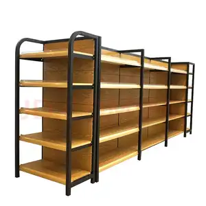 High Fashion Customized Style Wood And Metal Store Displays Shelving Cabinets