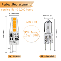 Vente en ligne : Ampoule LED de plafond pour aménagement paysager, 10 LED G4, 12V 2W, corps en silicone, mini LED SMD, 3000K