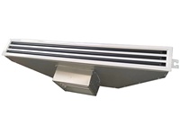 Diffuseur linéaire à fentes en alliage d'aluminium pour conduits de climatisation CVC, grille d'aération avec boîte de plénum