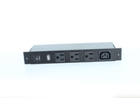 Multiprise intelligente PDU avec 4 prises CA, protection contre les surtensions, montage en rack, PDU métallique, 15A, prise de table