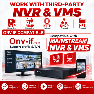 กล้องวงจรปิด OEM 8MP ซูม 5 เท่า PTZ IP POE พร้อมเสียง ป้องกันการงัดแงะ กันน้ำ ตรวจจับด้วย AI ใช้ได้ทั้งภายในและภายนอกอาคาร ความละเอียด 4K แบบโดม - Product Image 6