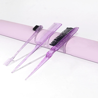 Lot de 3 brosses à cheveux Bling-bling pour coiffure slick back, brosses à poils, brosses de contrôle des bords et peignes à touffes pour femmes aux cheveux noirs