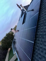 Panneau solaire monocristallin 420W-440W entièrement noir demi-cellule PERC N-type double vitrage 22,5% de rendement simple/double face