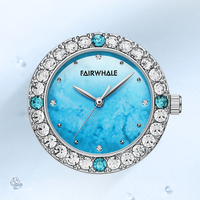Jam Tangan Wanita Mark Fairwhale Mewah Quartz Dial Bulat Mini Tahan Air 3atm Tali Baja Tahan Karat Hadiah Jam Tangan Wanita FW-3500