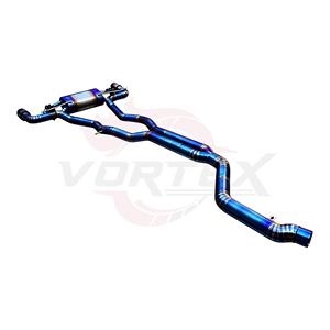 ท่อไอเสียแบบ Catback วาล์วเปิด-ปิด สีฟ้า Vortex Titanium สำหรับ Toyota GR Supra A90 พร้อมท่อเก็บเสียงตรงกลางและปลายท่อคู่แบบ Burnt Tips - Product Image 5