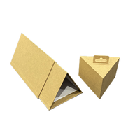 Tube triangulaire en papier kraft recyclé avec cintre, design haut de gamme, emballage pour montres, vêtements, produits électroniques