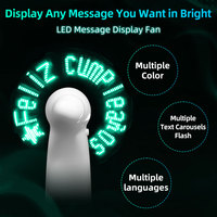 Ventilador LED con Mensaje Personalizado Estilo ROMANCE, Impresión Digital para Bodas, Eventos Religiosos, Ventilador Publicitario Portátil de Plástico