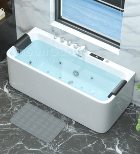 Adyce — baignoire noire autoportante 52 pouces, Jets de Massage à l'eau, tourbillon à <span class=keywords><strong>Air</strong></span> pour deux - Product Image 6