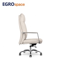 Fauteuil de bureau ergonomique en cuir pivotant et inclinable EGROspace pour conférences et réunions