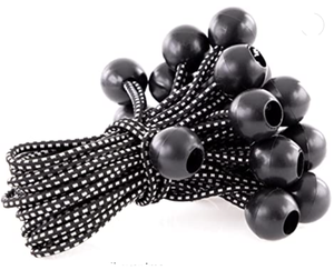 Xinda Bungee Balls Webbing Black Ball Heavyweight 4 Inches <b>Tarp</b> Bungee Cords Weather Resistant Tie Strap Camp Customizable - Product Image 1