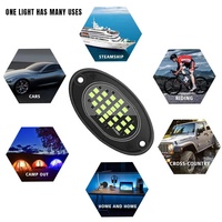 Luz estroboscópica de 12V de alta calidad, 24 LED RGB, luces de roca, blanco puro para camión 4X4, todoterreno, Jeep, ATV, coche, barco, yate, accesorios