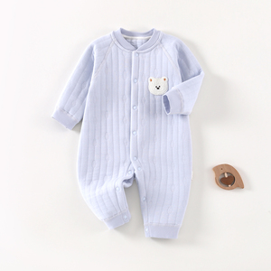 Combinaison en coton <span class=keywords><strong>pour</strong></span> bébé, manches longues, douce et confortable, combinaison une pièce <span class=keywords><strong>pour</strong></span> nouveau-né, <span class=keywords><strong>tenue</strong></span> <span class=keywords><strong>pour</strong></span> bébés garçons et filles <span class=keywords><strong>de</strong></span> 0 à 12 mois, toutes saisons - Product Image 2