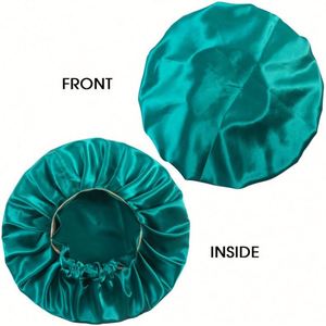 Bonnets en Soie avec Bande Pailletée pour Cheveux Bouclés – Grand Bonnet de Nuit en Satin – Promotion Cadeau - Product Image 2
