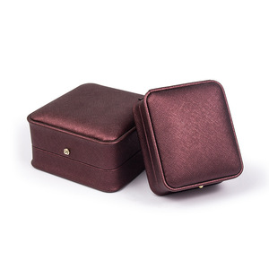 New Arrival Luxury Custom Pu <b>Leather</b> Jewelry Gift Box Cross Pattern <b>Bracelet</b> Ring Necklace Jewelry Packaging Gift Box - Product Image 3