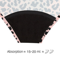 Culotte menstruelle et d'incontinence pour femme, grande taille, 4 couches, imprimé léopard, anti-fuite