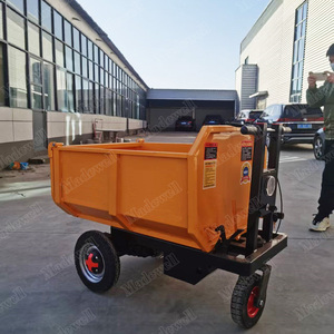 Camion benne hydraulique orange à poussée manuelle, design compact, mini véhicule utilitaire agricole - Product Image 6