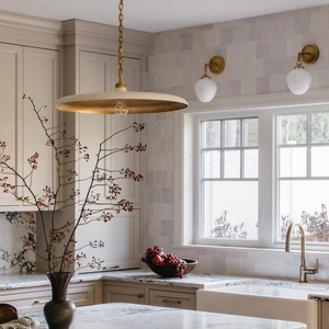 18 אינץ'. מנורת תליון בעיצוב מודרני עם אהיל פליז לבן/שחור מט, 1 נורה, לאי במטבח, תקן אמריקאי 110V - Product Image 3