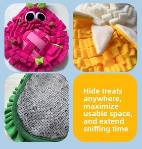 Tapis de désodorisation en peluche anti-stress pour animaux de compagnie, tapis de renifflement pour petits chiens et chats, jouet de puzzle pour chien à alimentation lente, anti-étouffement et d'entraînement à la recherche de nourriture - Product Image 3