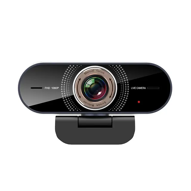 Full HD Computer Webcam Video Calling 1080P Manual Focus Stereo Omnidirectional Microphones Noise-cancelling