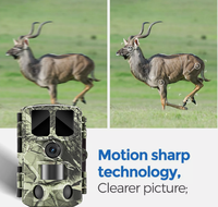Caméra de chasse avec connexion Wi-Fi, contrôle par application, 48MP, 4K, vision nocturne, piège photo pour la faune.