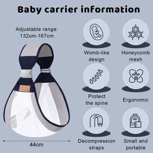 <strong>Baby</strong> <strong>Carrier</strong> Newborn From <strong>Birth</strong>, Adjustable <strong>Baby</strong> Sling with Thick Shoulder Straps, <strong>Baby</strong> <strong>Carrier</strong> for <strong>Babies</strong> From 0 to 36 Months - Product Image 6