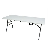 Table à manger rectangulaire pliable en plastique blanche restauration pique-nique bbq camping table pliante chaises et tables en plastique pour événements