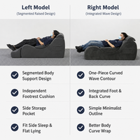 Canapé-lit pliable en mousse haute densité, fauteuil de relaxation, écologique et durable pour appartement, lecture, yoga, détente
