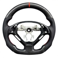 Volant personnalisé en fibre de carbone véritable pour Infinit/i G37 G35 Sedan Coupe 2007 2008 2009 2010 2011 2012 2013 Q40 G25