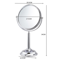 Factory Wholesale Custom Logo Personalized Beauty Makeup Mirror 3X Magnification Adjustable 360° Rotation Metal Stand OEM
