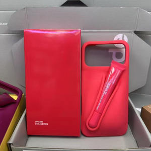 Funda de silicona 3D con brillo labial para iPhone 11 12 13 14 15 16 Pro Max, set de bálsamo labial de goma, cubierta trasera con diseño de lápiz labial - Product Image 4