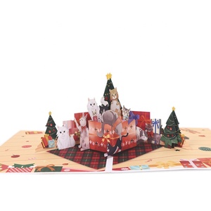 Carta regalo di <span class=keywords><strong>auguri</strong></span> di <span class=keywords><strong>natale</strong></span> pop up con musica 3D pop up con stampa personalizzata - Product Image 3