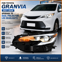 Phare avant à LED matricielle double faisceau direct avec lentille de projecteur DRL Plug & Play pour Toyota Granvia 2021-2026 – Amélioration du phare