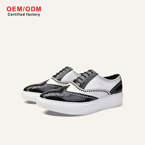 Zapatos de Diseñador de Lujo Premium con Puntera Spectator, Detalle Brogue, Cuero Vacuno Genuino, Suela Plataforma Ultraligera TCR y Plataforma Elevada - Product Image 1
