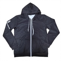 Produsen Pakaian Custom Jaket Hoodie Pria Berkualitas Tinggi dengan Ritsleting Depan Penuh dan Tanpa Desain