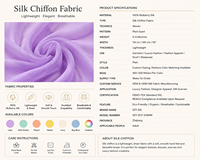 Tissu en Chiffon 100% Soie de Mûrier Teint sur Mesure, Tissu en Soie Léger pour les Marques de Mode et la Fabrication de Vêtements en Gros