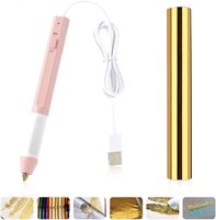 Stylo à feuille chaude USB à pointe de 0,8 mm/1,5 mm sur papier doré pour cartes d'invitation, décoration de vacances et cadeaux
