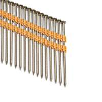 Clou décoratif en acier, diamètre 2,87-5,1 mm, longueur 2-8 pouces, clou oblique à 21 degrés pour pistolet de pose, finition zinc, revêtement doré
