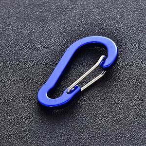 Mosquetón de escalada de aleación de aluminio totalmente plano con forma de calabaza y anilla de alambre, gancho de resorte en forma de S de alambre colorido, paquete de 10 unidades, combo de elevación - Product Image 2