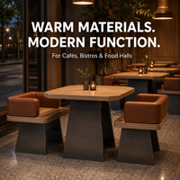 Banquette de restaurant, banquette à dossier en retour avec structure en chêne pour hôtel, café, cantine, salle à manger, salon, banquet, bar et terrasse