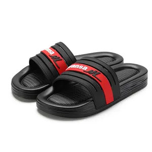 Xsheng New Oem Custom Slide Dubai Slippers Private Label Slide Sandal With 3d Printing Beach Eva Rubber Slippers